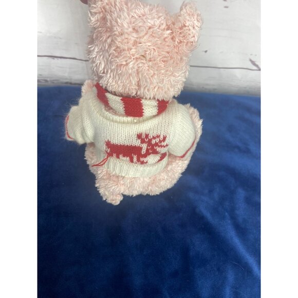 Herrington Teddy Bears Cheesecake Factory Pink Pig Wearing Sweater Scarf - Picture 3 of 6